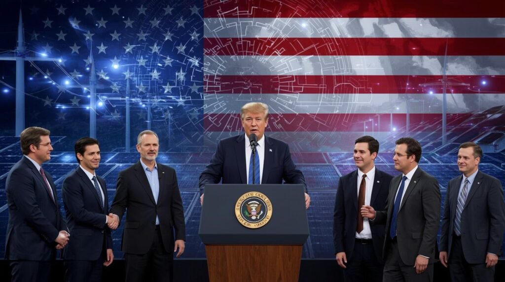 Trump AI–Energy Summit announcing $90B for AI data centers and power grid