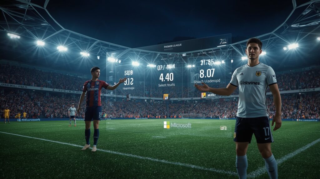 Premier League AI partnership visual with Microsoft Copilot in football