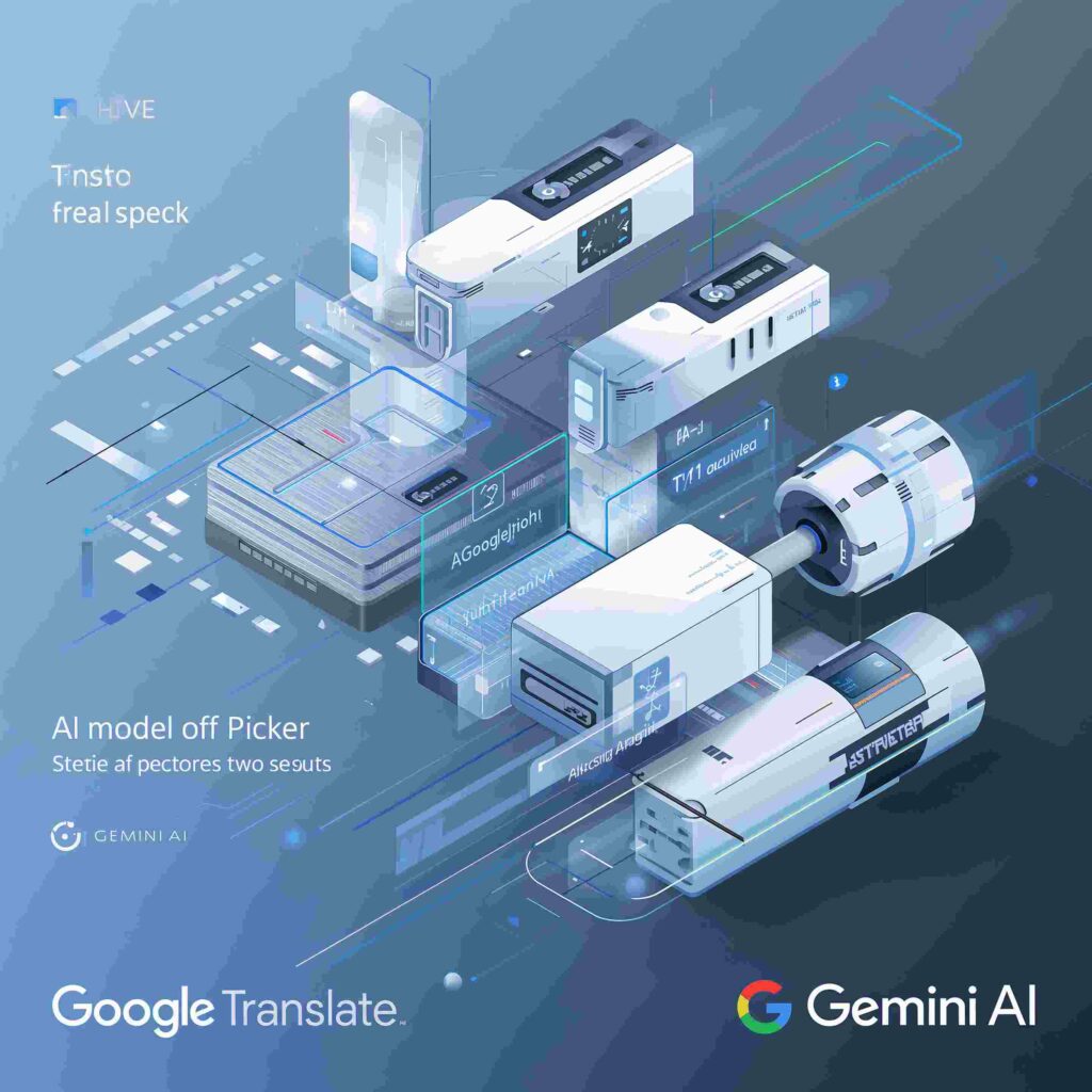 Google Translate AI model picker update with Gemini AI.