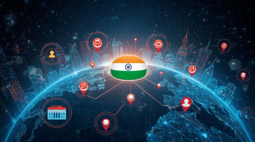 India leading the global AI race with innovation, technology, and AI ecosystem growth.