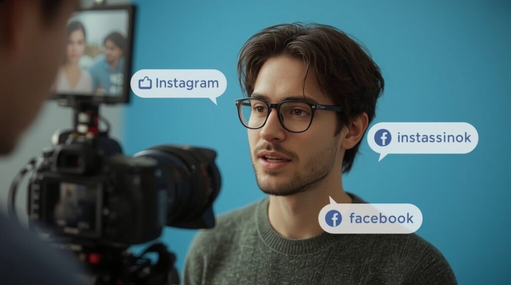 Creator’s video being dubbed into another language in real time with AI voice translation.