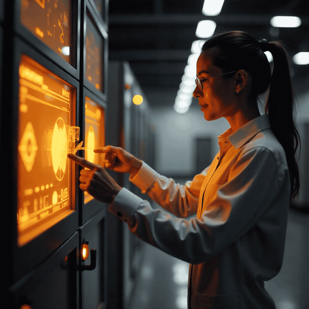 “User pointing at equipment while SoundHound Vision AI interprets visual and spoken input in real time.”