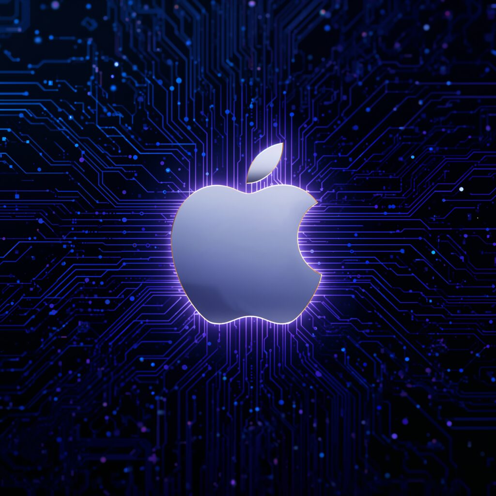 Illustration showing Apple AI Strategy as invisible integration in technology.