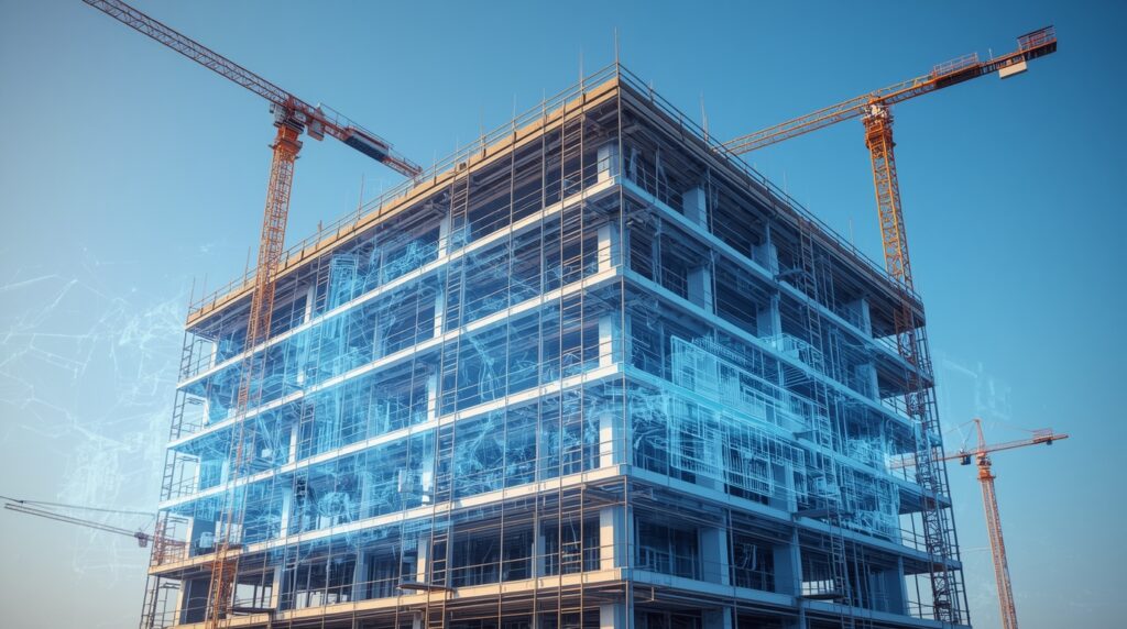 Eight-storey smart building designed with generative AI in construction.