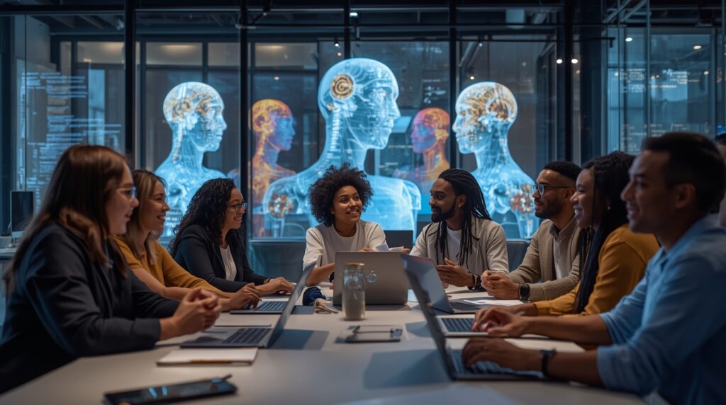Early-stage AI founders collaborating in the OpenAI Grove startup cohort.