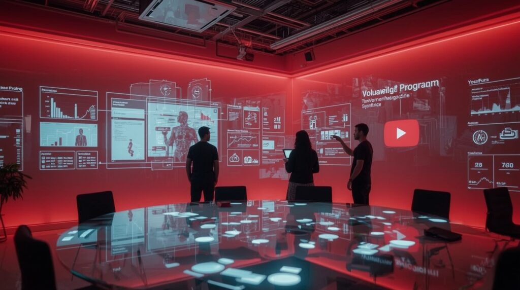 YouTube employees navigating voluntary exit options during AI-driven restructuring.