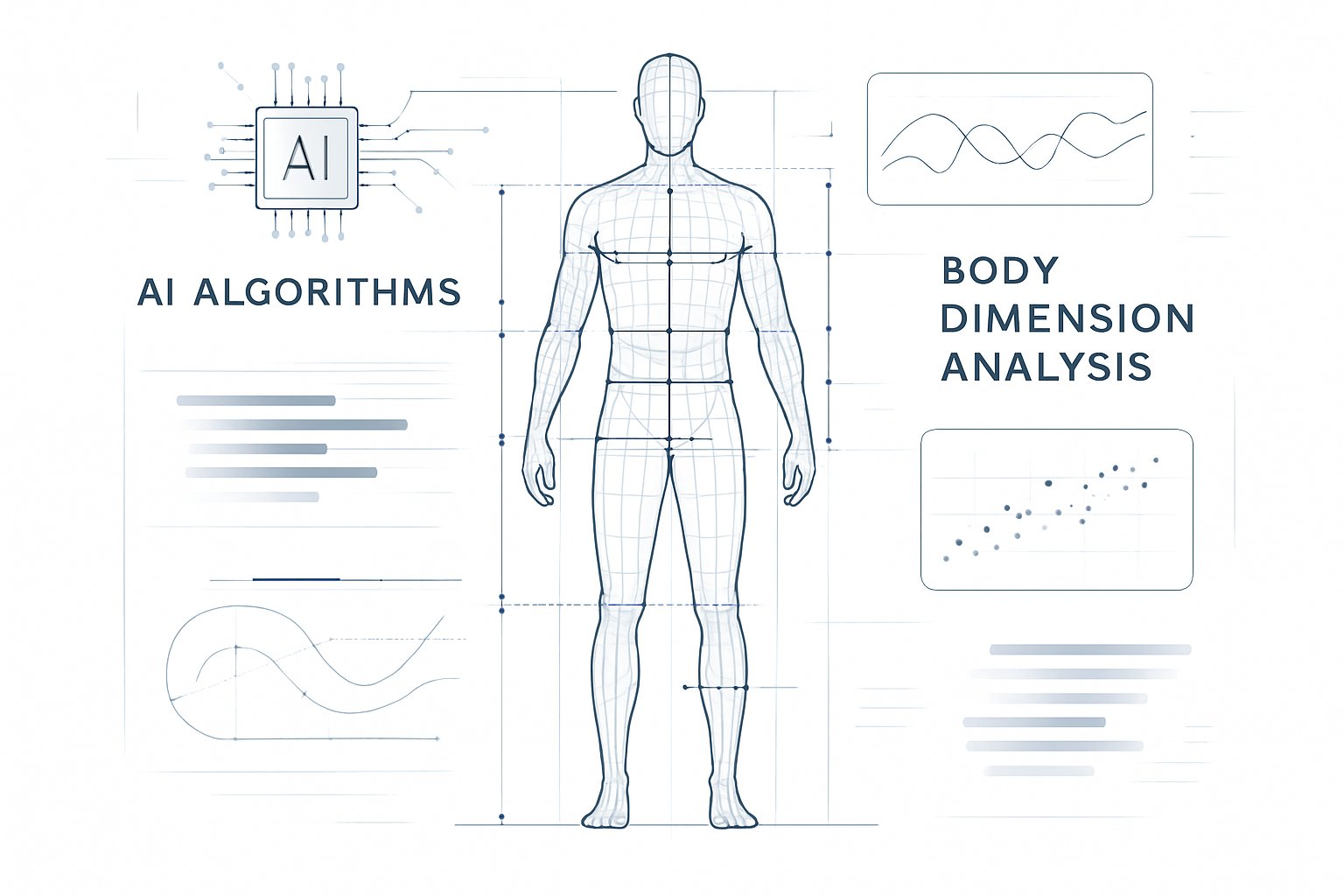 AI Body Modeling Systems analyzing human body measurements for personalized fits