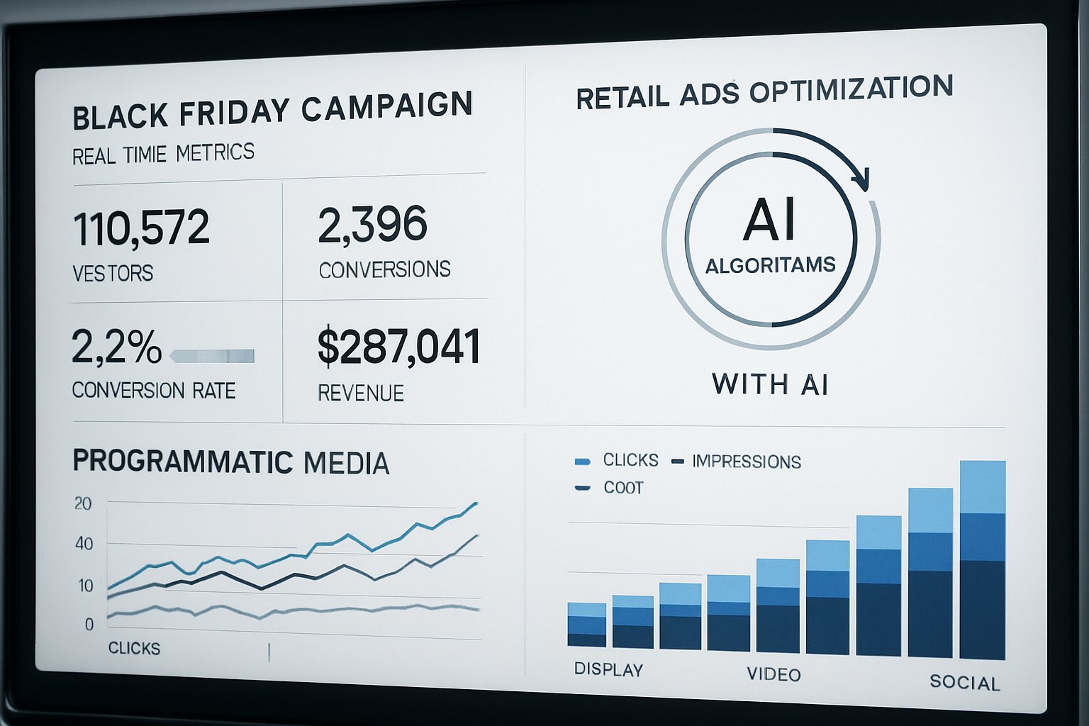 Retail Ad Tech dashboard optimizing Black Friday campaigns in UK retail.