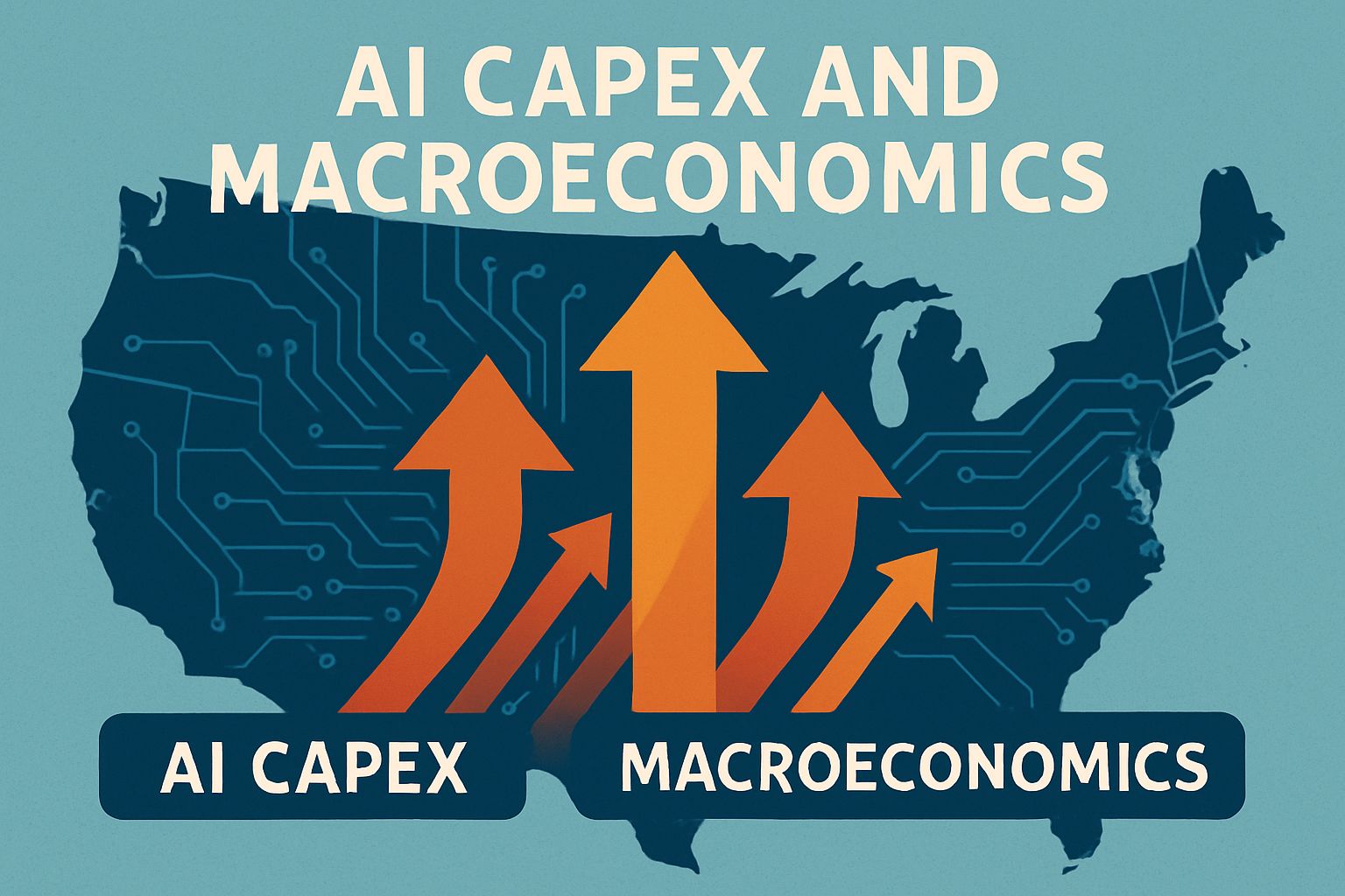 Infographic showing AI Capex trends influencing US Macroeconomics and GDP growth.