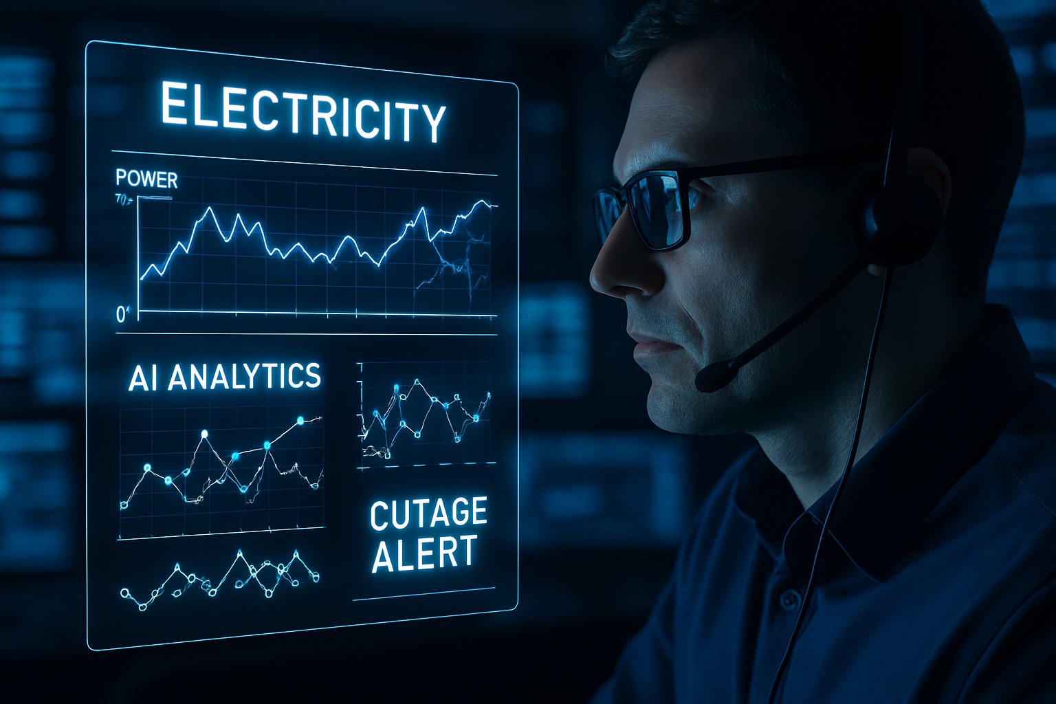 Engineer uses Smart Grid AI for real-time outage reduction and energy data analysis.