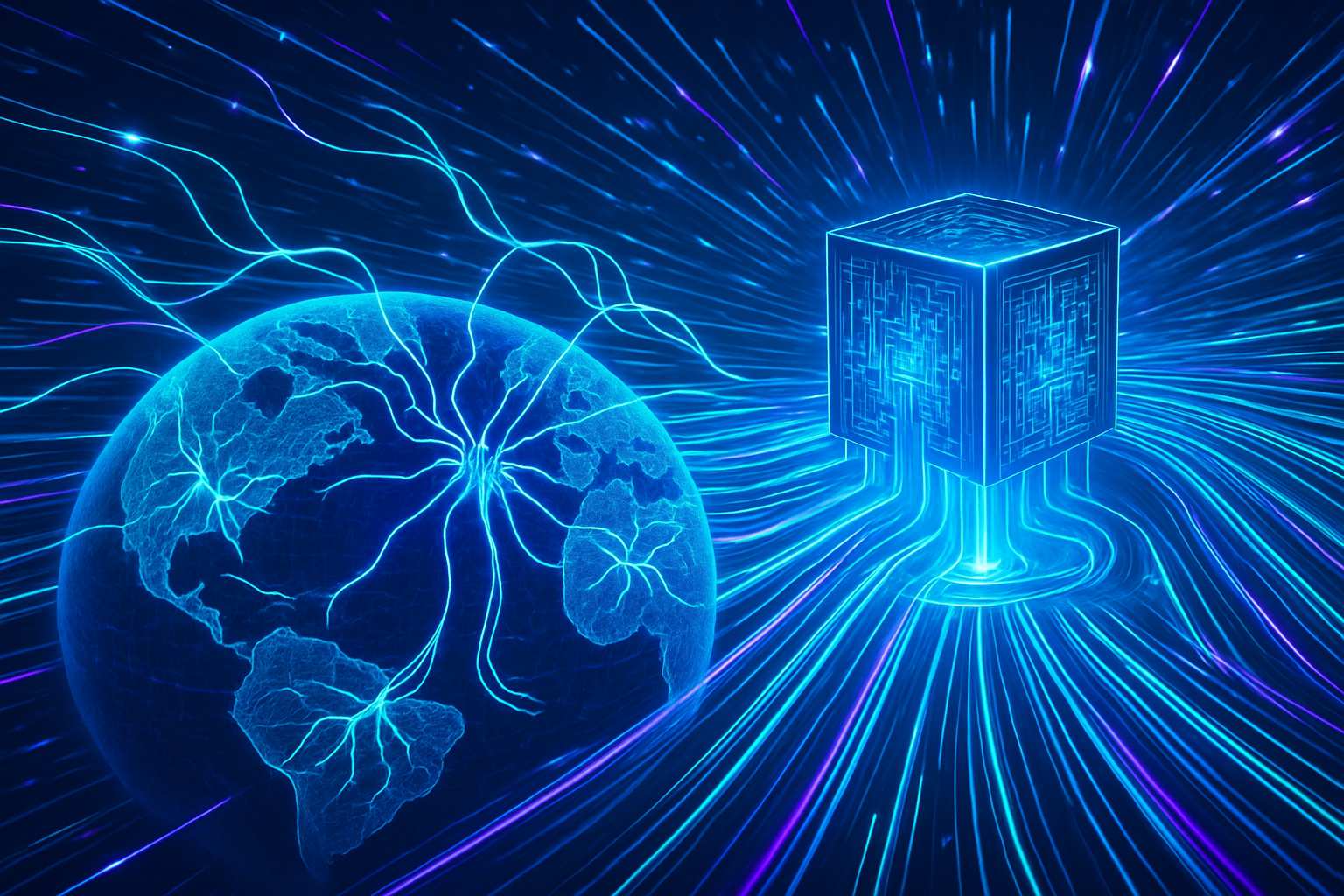 AI neural network visualization for the world's largest AI supercomputer launch.