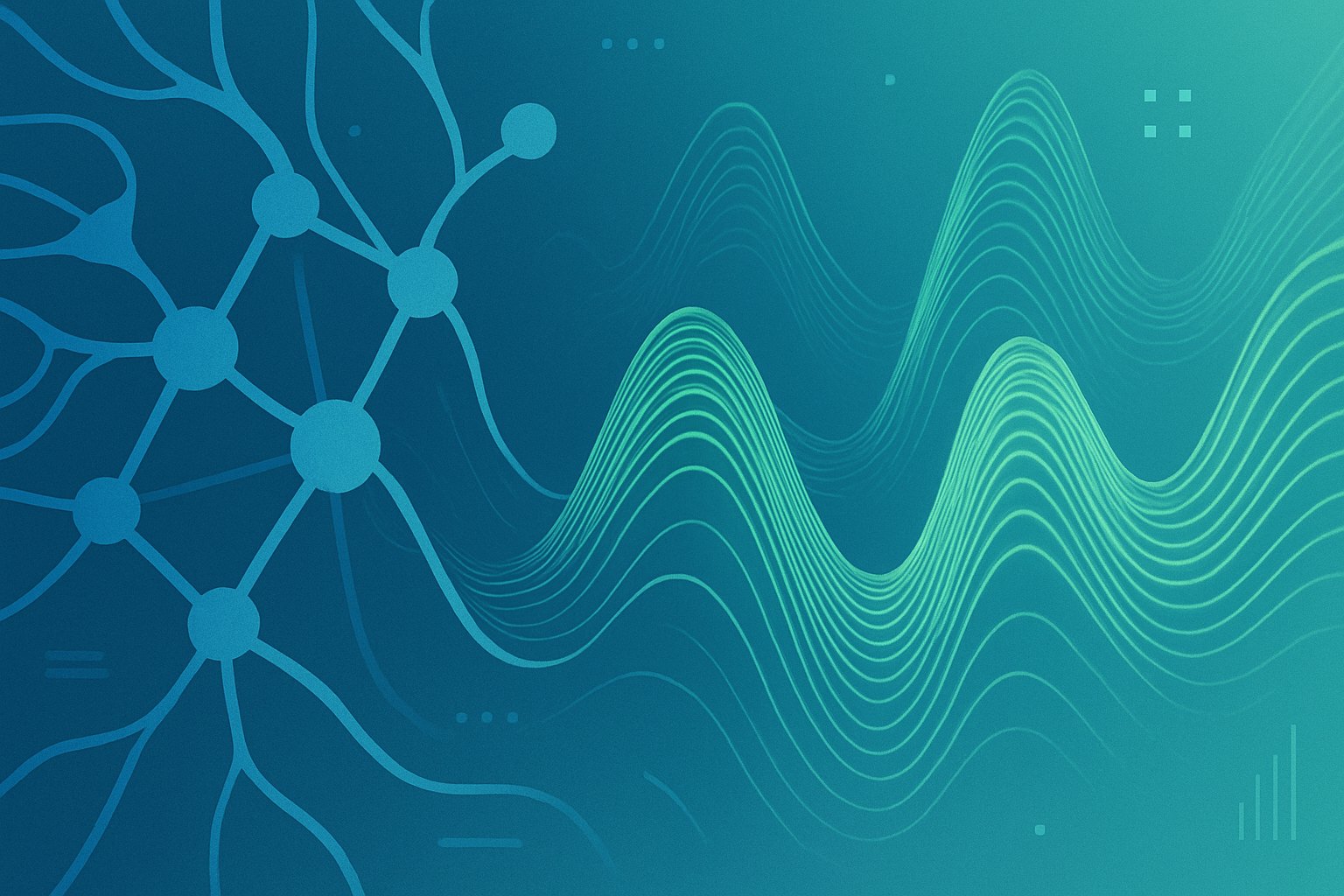 Neural networks and signals representing AI telecommunications advancements.