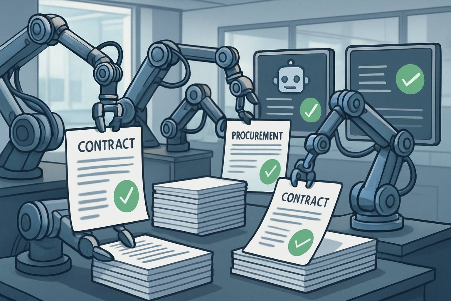 AI agents and robotics optimizing B2B Automation for procurement workflows.