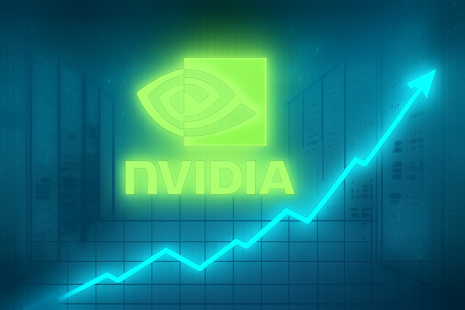Nvidia earnings outperformance reflected in rising AI market revenue.