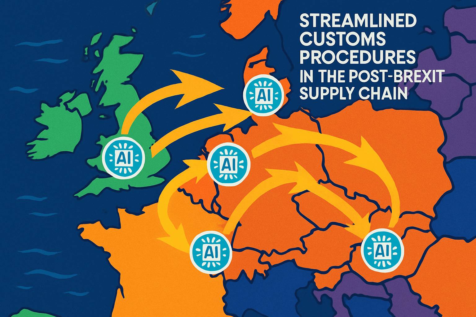Supply Chain AI streamlining customs across Europe and UK post-Brexit.