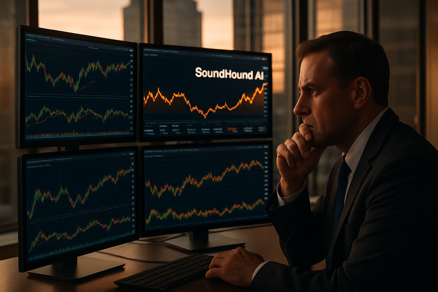 Institutional investor reviews algorithmic trading analysis for SoundHound AI stock trends.