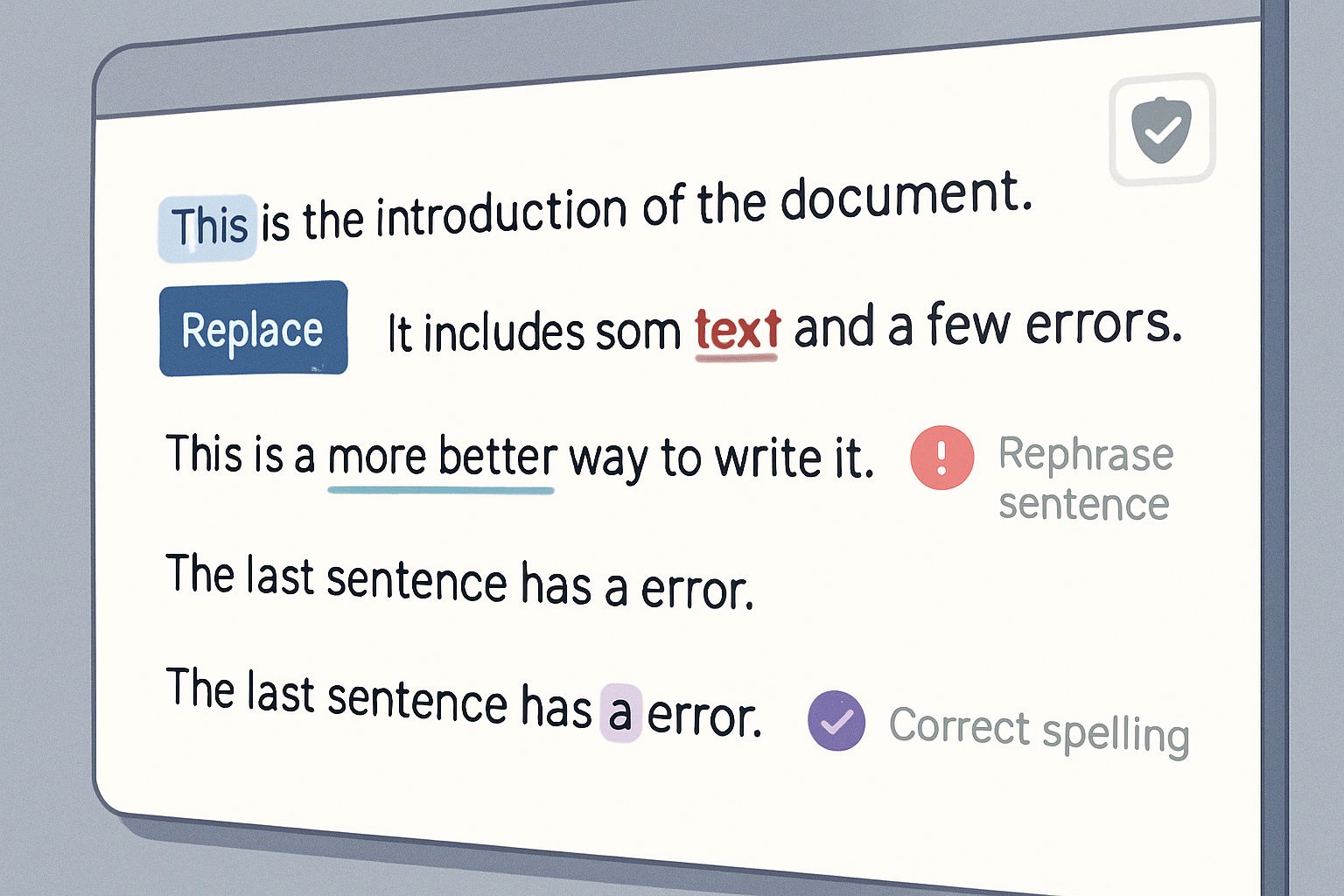 Document showing automated writing feedback and plagiarism check for writing assistance automation.