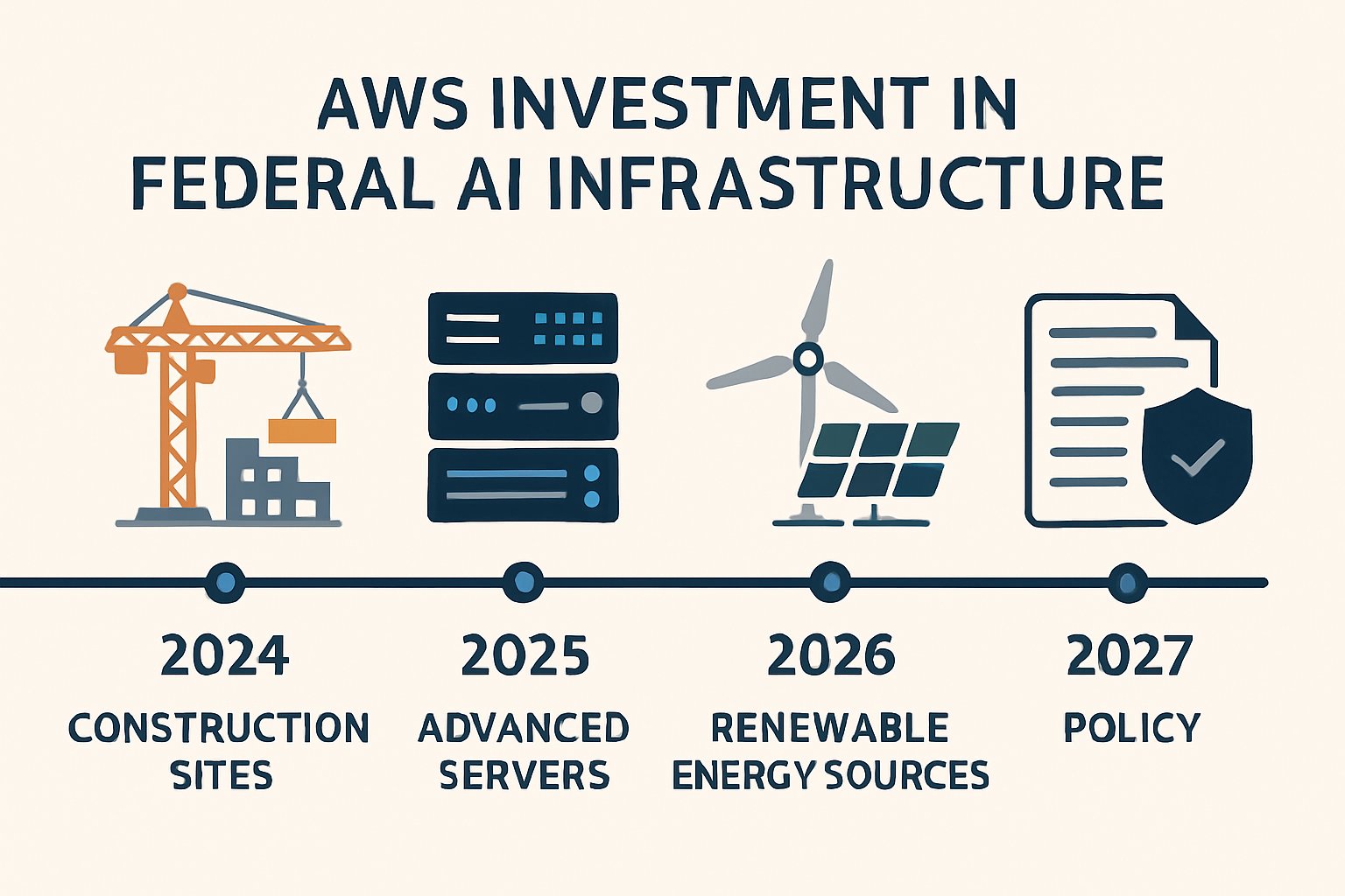 Timeline of AWS Investment milestones in enhancing federal AI systems.