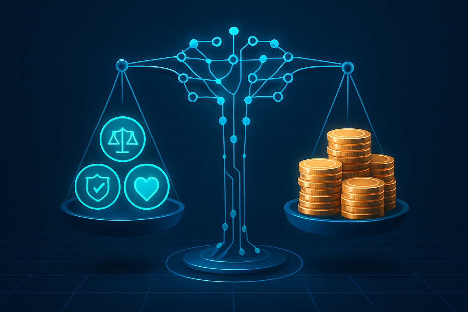 AI neural network scales balancing ethics and monetization concerns