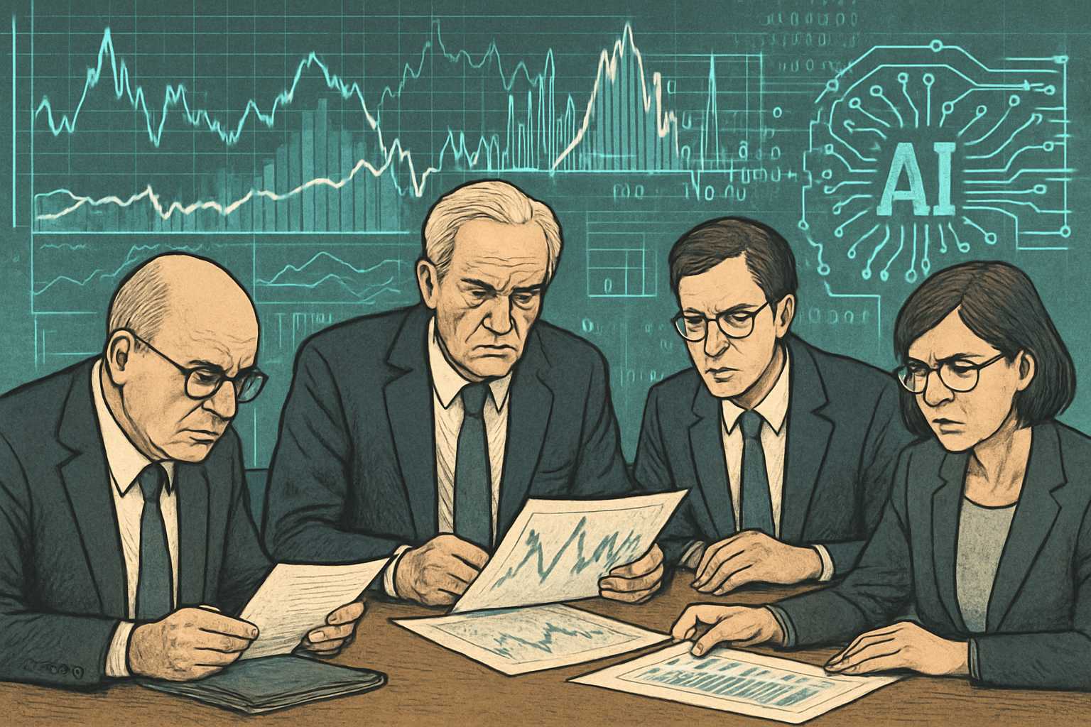 Central bankers study AI economic impact on GDP and trade forecasts.