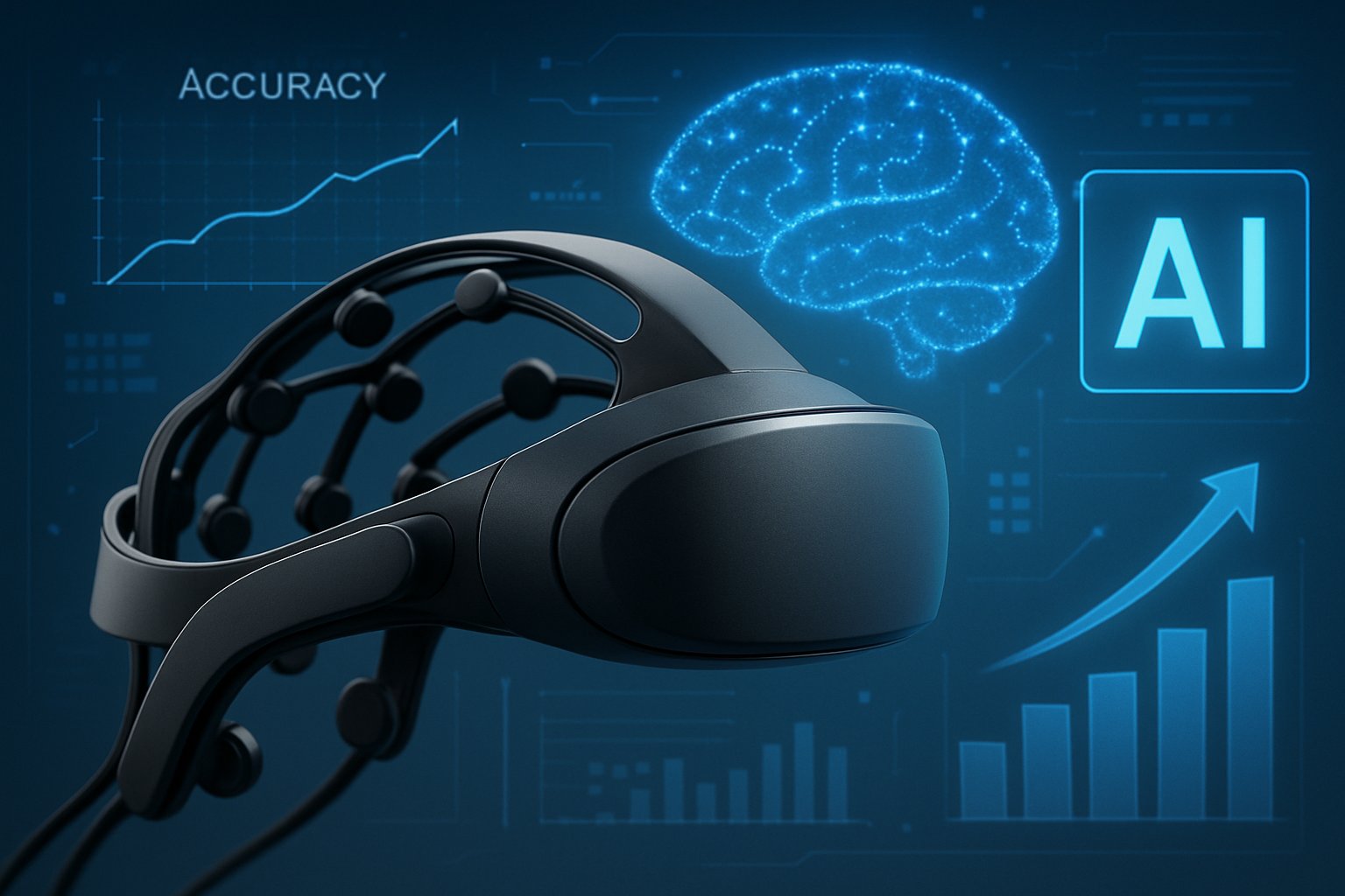 Non-invasive BCI headset and AI interface boosting performance accuracy.
