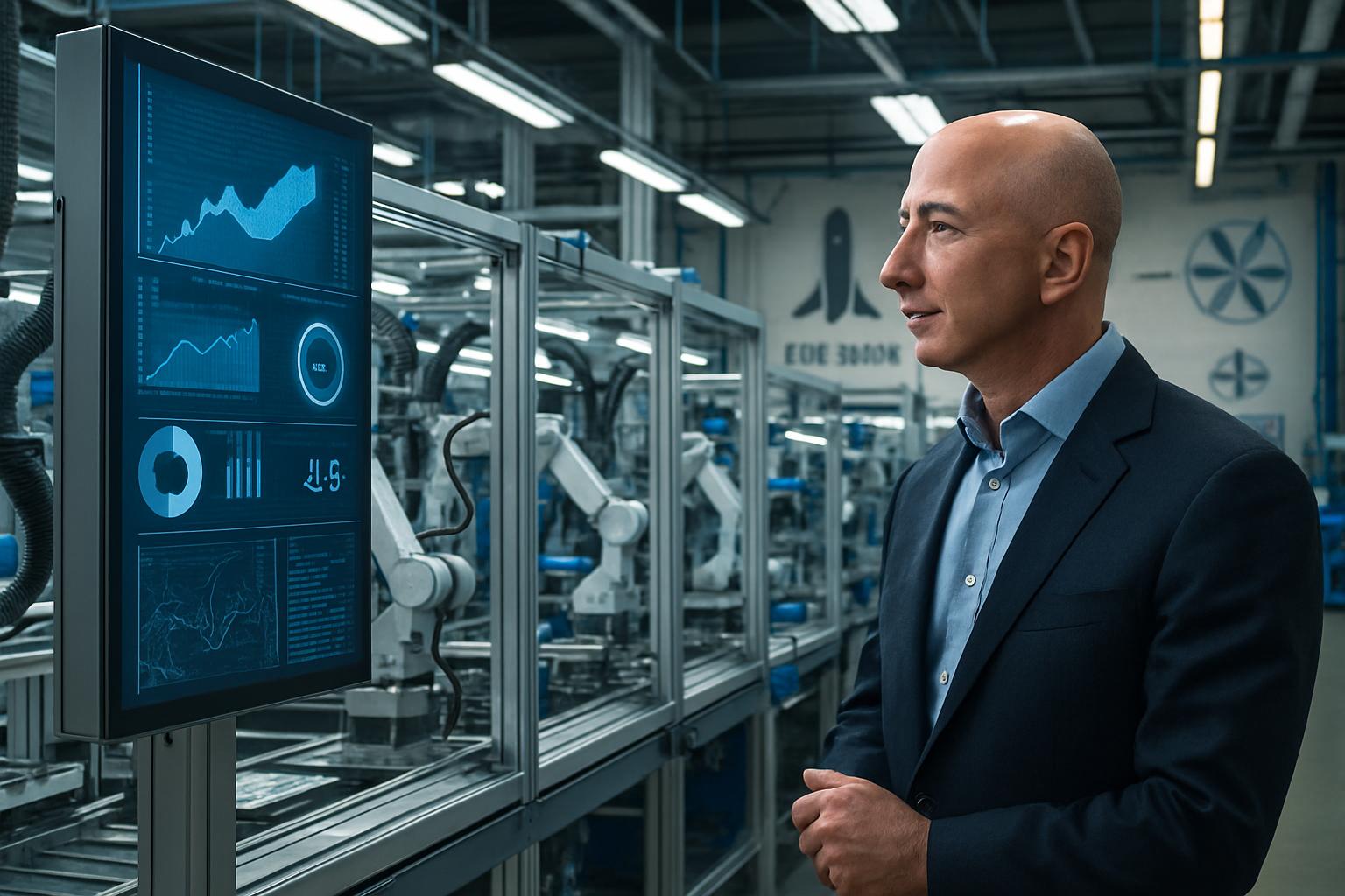 Jeff Bezos investing in industrial AI manufacturing with aerospace integration.