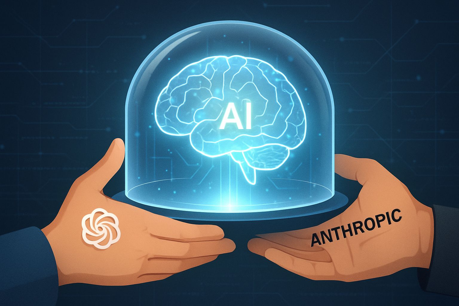 OpenAI and Anthropic collaborating on transparent AI model safety testing measures.