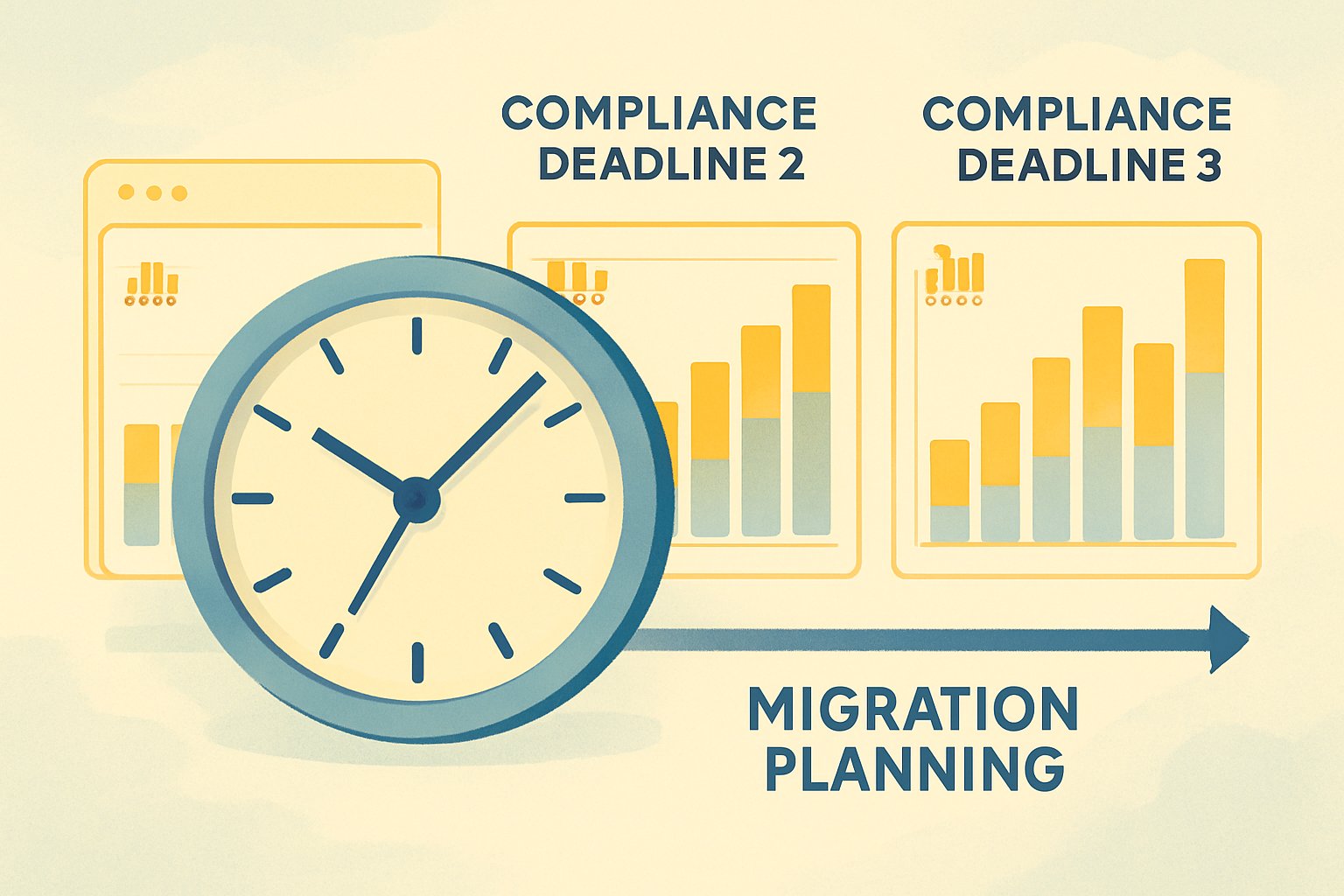 Compliance-driven removal timeline with key deadlines for Power BI embeds.