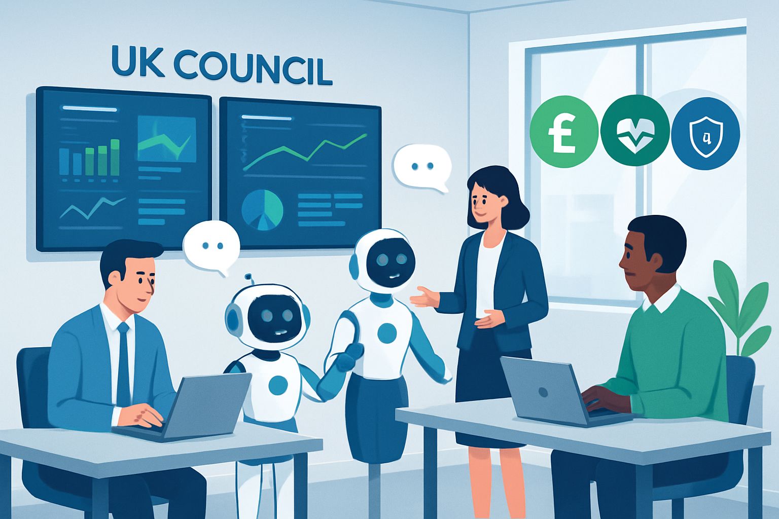 AI in UK council offices improves Public Services operations and decision-making.