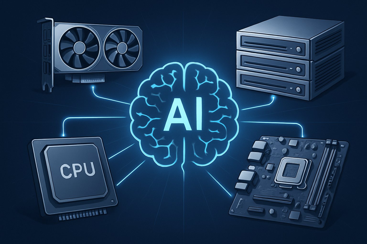 AI brain powered by diverse hardware highlights cost-efficient AI development.