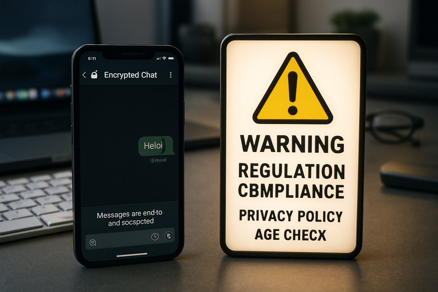 Encrypted chat app faces Regulation warning on mandatory age checks.