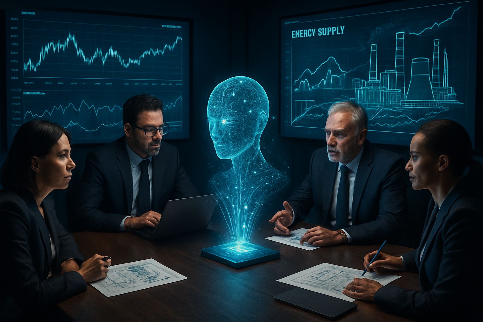 AI infrastructure investment and enterprise risk management in boardroom setting