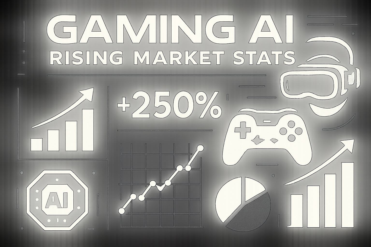 Infographic showing Gaming AI market growth statistics