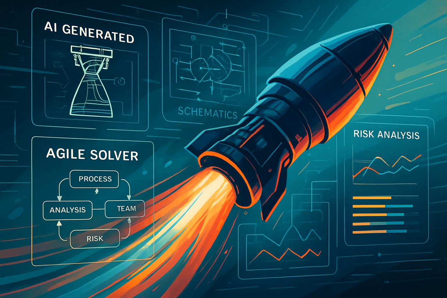 AI generative engines and risk dashboards enhance Space Propulsion design workflow.