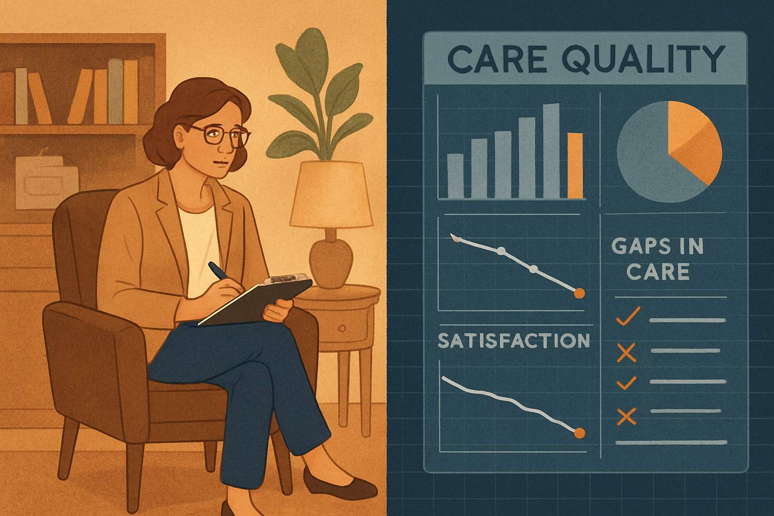 Health Tech apps comparing therapists with data-driven quality metrics