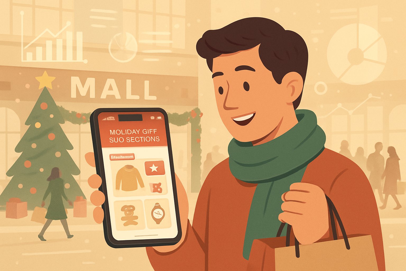 Retail Personalization app suggests holiday gifts in real-time shopping environment.