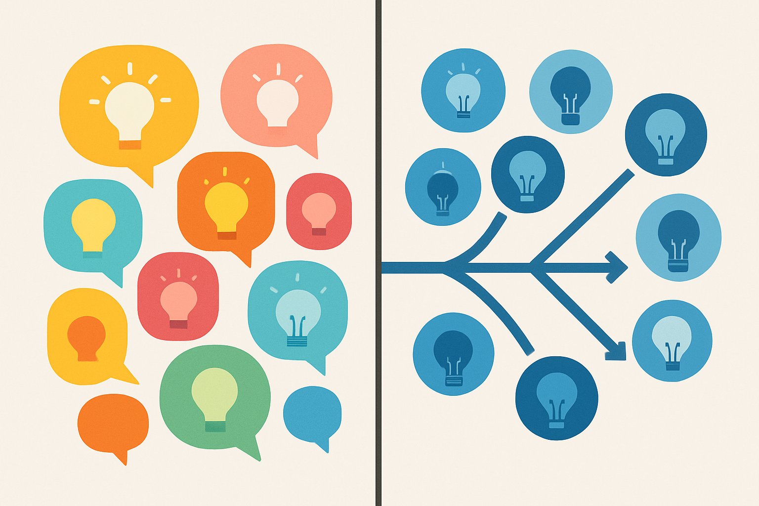 Cognitive AI Collaboration ups idea output but narrows creative diversity in group sessions.