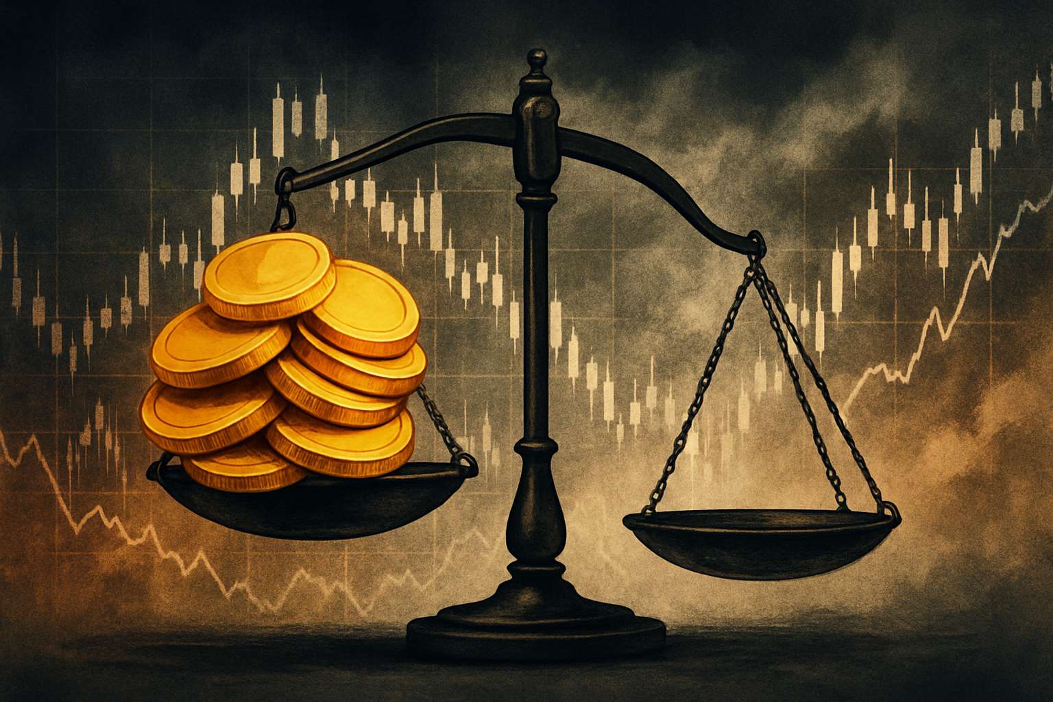 Conceptual image showing imbalance in portfolio vulnerability from seven key assets.