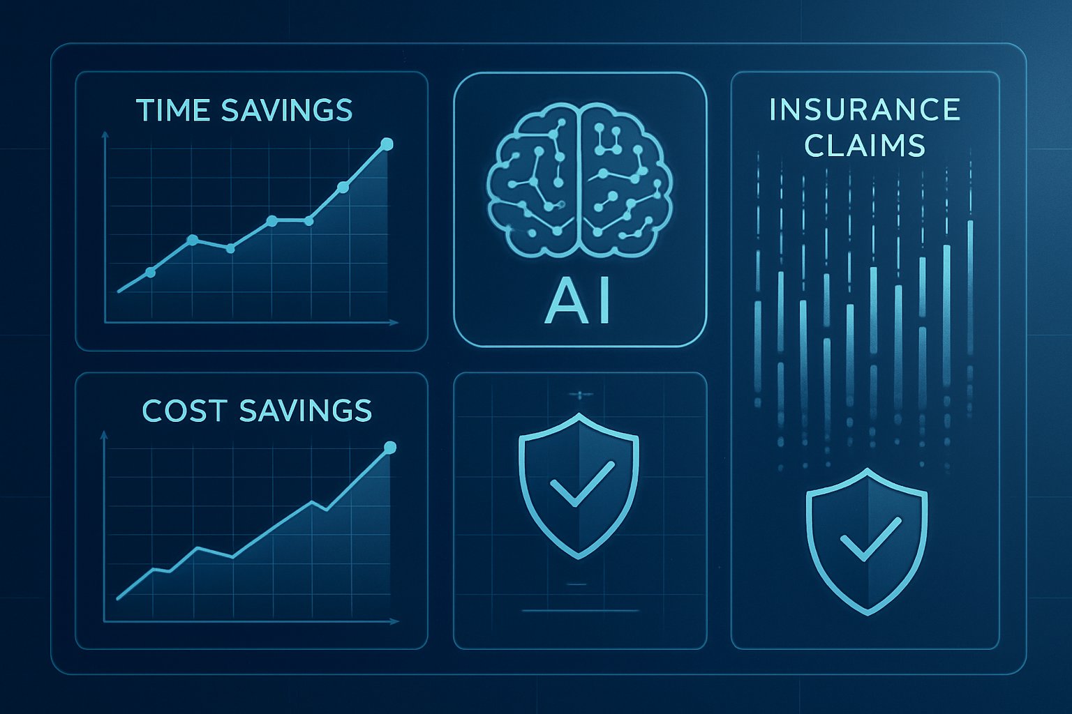 Dashboard showing Insurance AI impact on claim handling efficiency and compliance