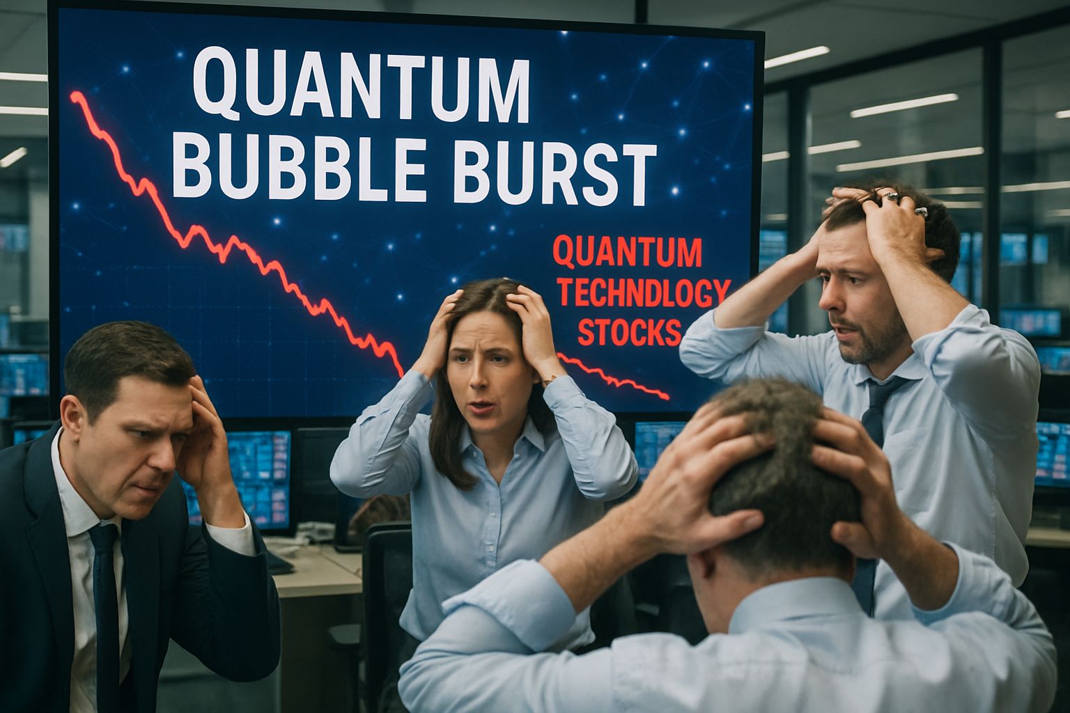 Investors watching quantum bubble burst affect quantum tech stocks.