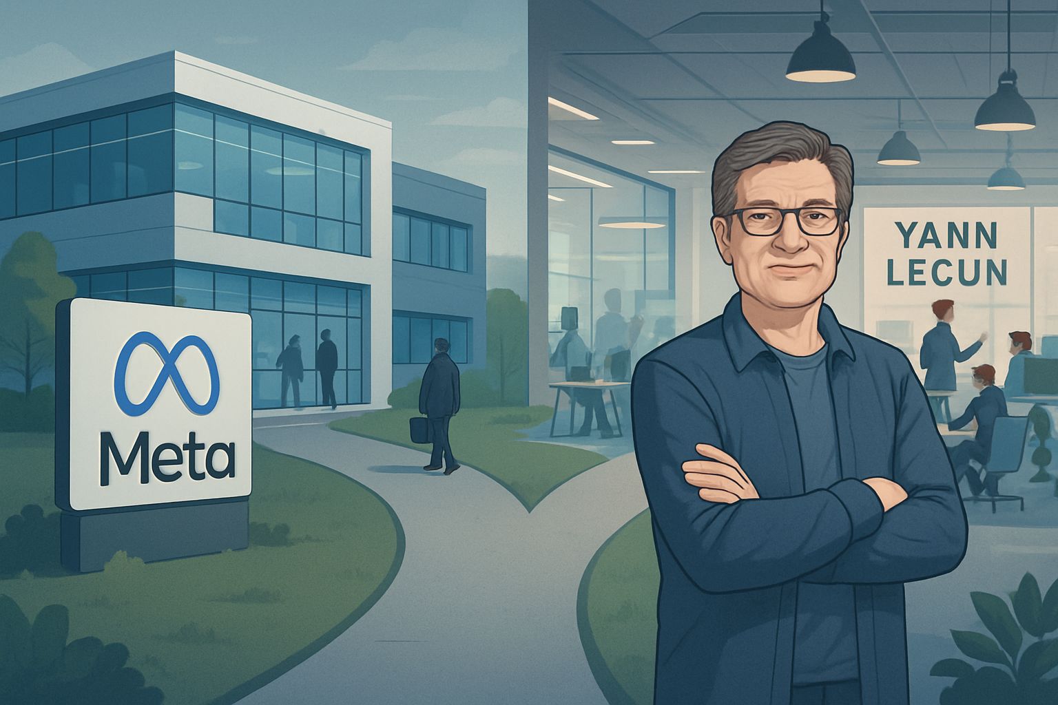 Research-Lab Exit showing Meta splitting and new startup leadership.