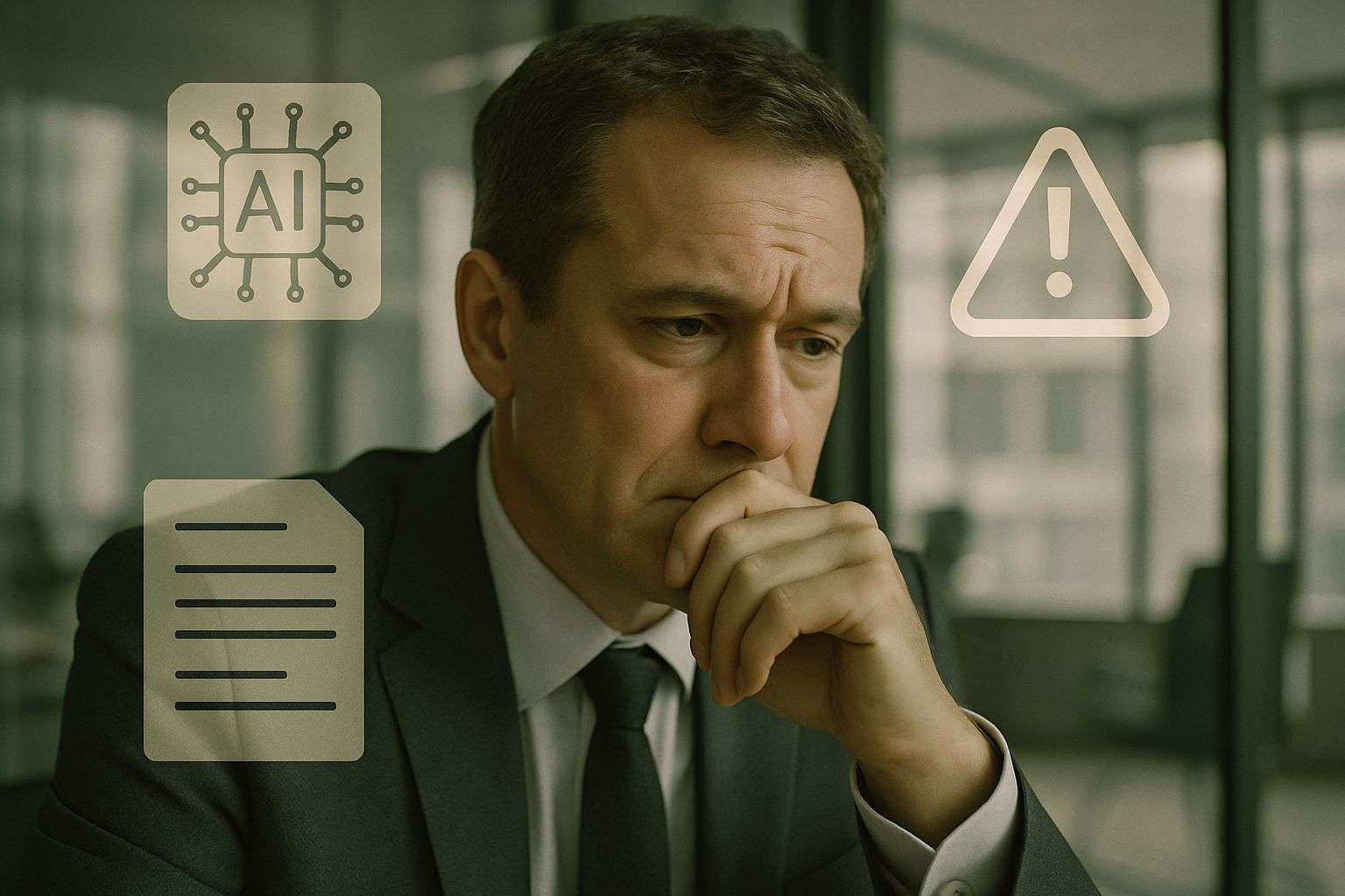 Boardroom executive pondering enterprise AI struggles amid sale rumors of C3.ai.