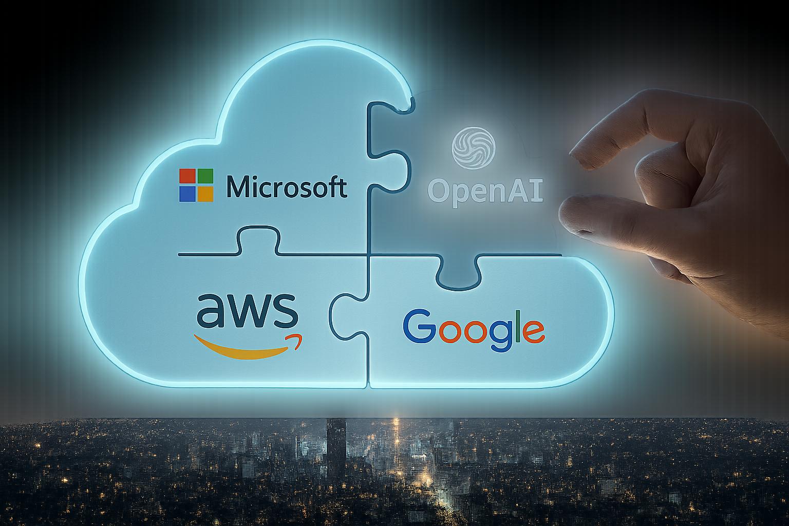 Cloud puzzle pieces illustrate multi-vendor cloud infrastructure dependency strategy