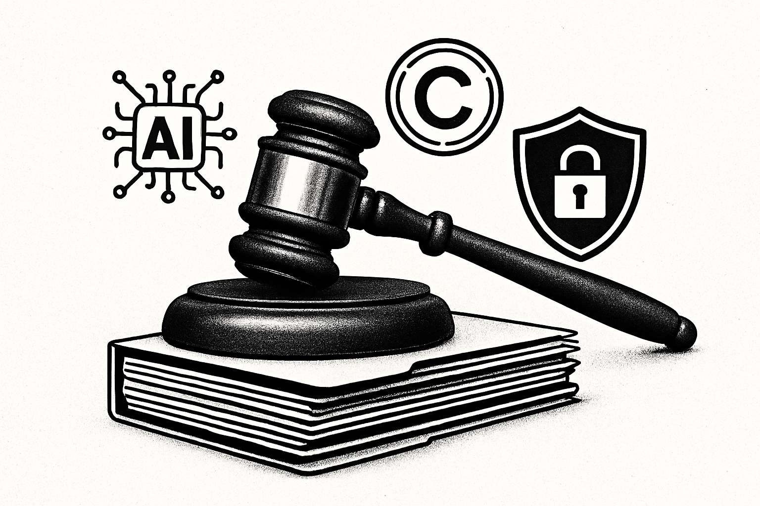 Sub-National Policy impact illustrated by gavel, AI, and data privacy graphics.
