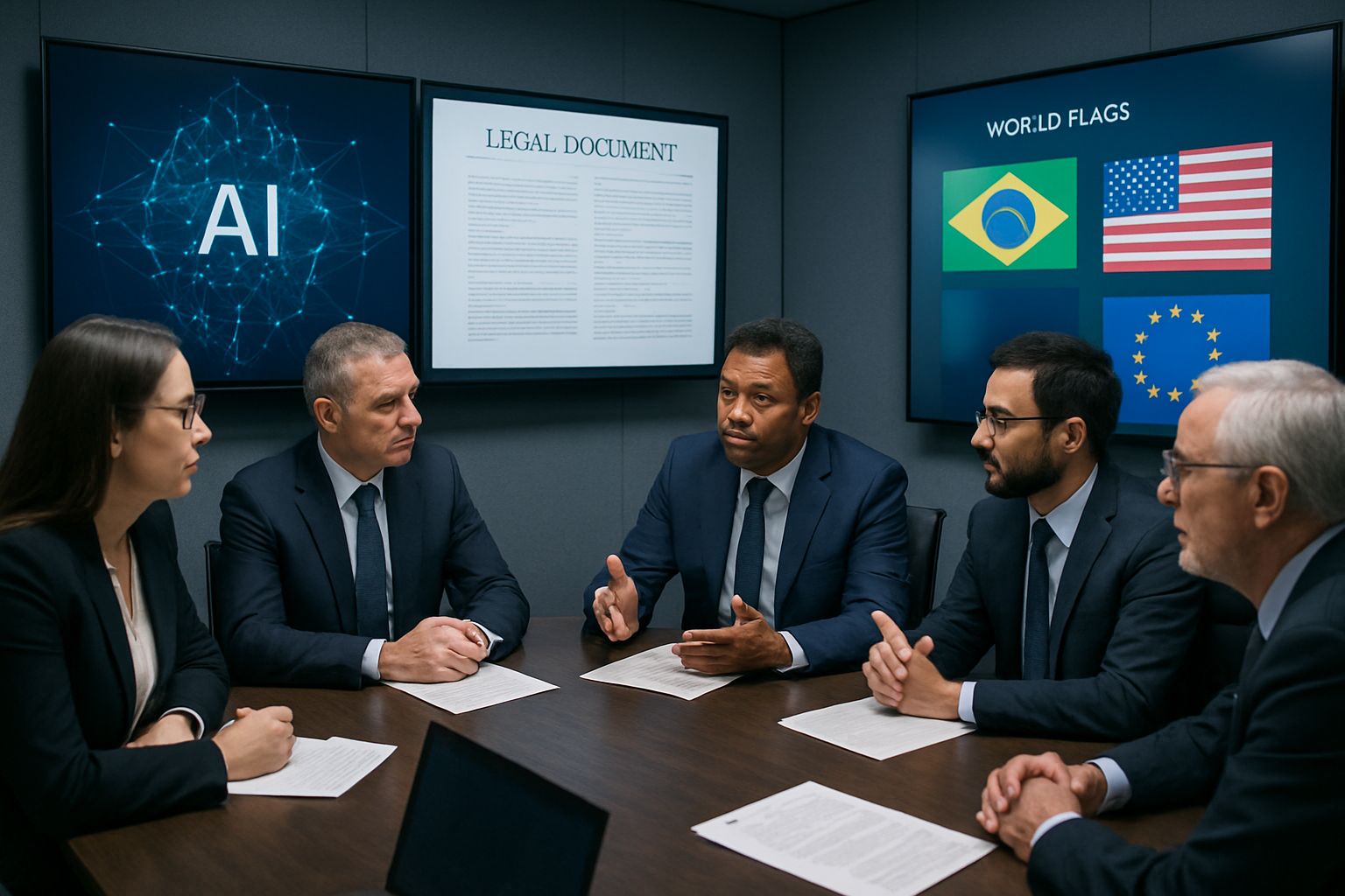 International policymakers discuss AI and law, emphasizing Global Governance initiatives.