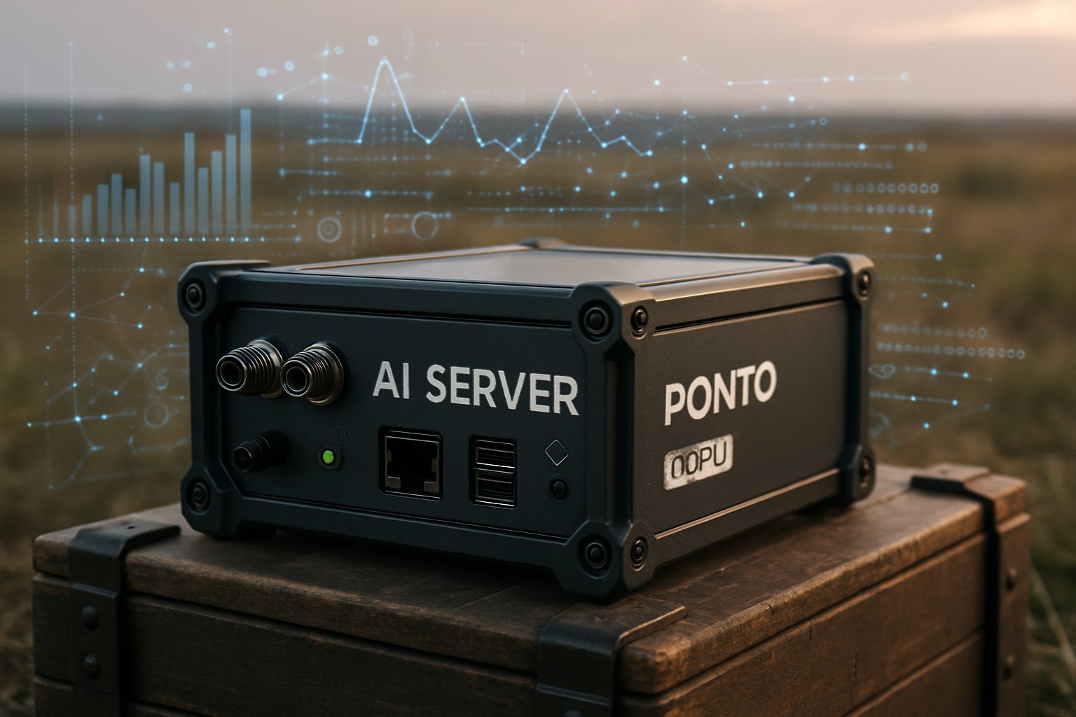 Edge Computing server with Ponto GPU platform for rugged AI defense deployments.