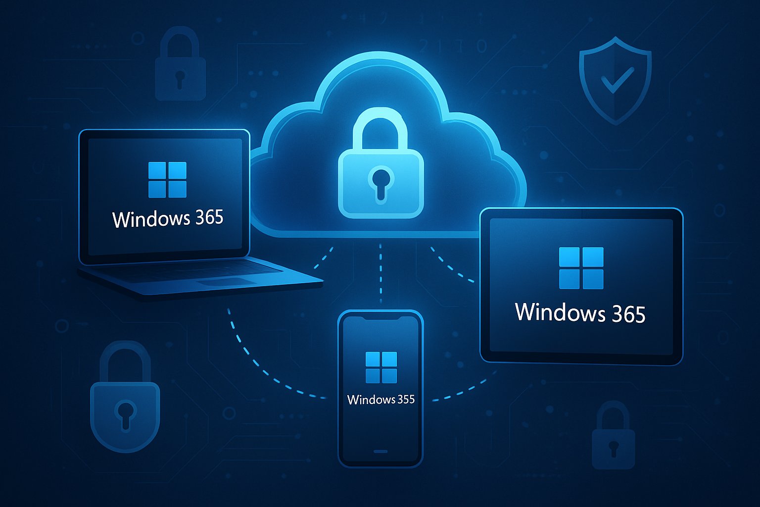 Windows 365 Reserve providing secure cloud PC flexibility across multiple devices.