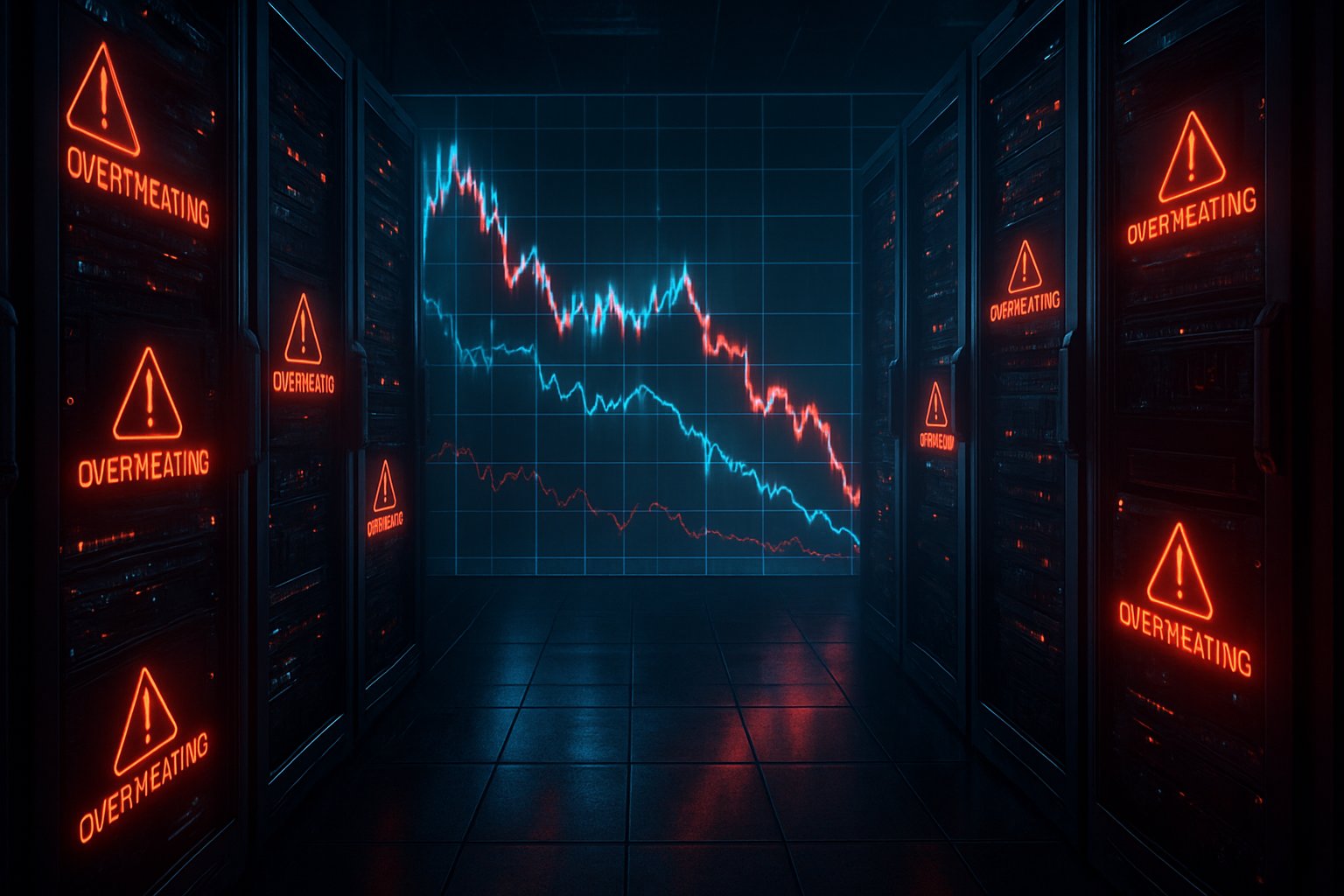 Financial markets vulnerable during cooling failure at data center