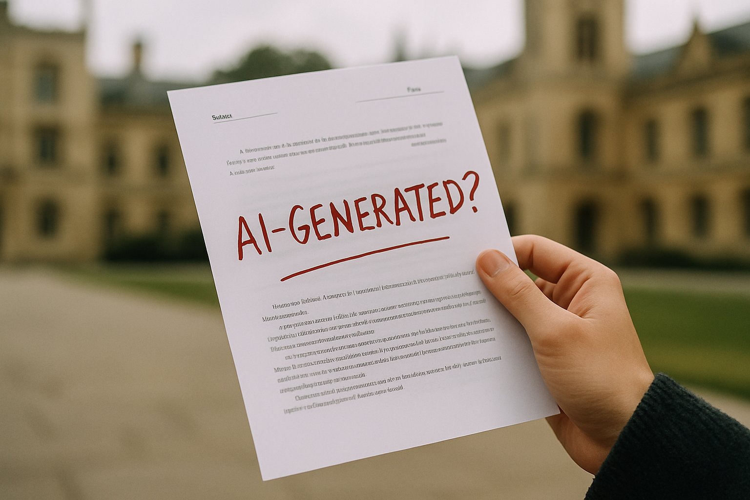 Education Backlash highlighted by suspicious AI-generated assignment at university.