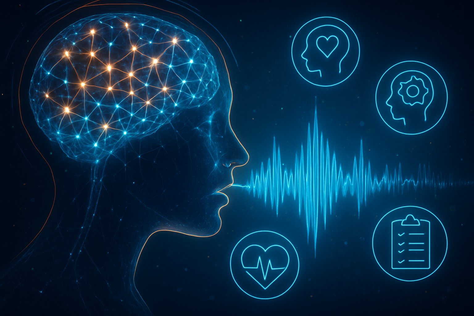 Mental Health AI turning spoken words and sound waves into predictive diagnostics.